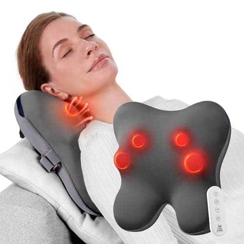 BOB AND BRAD Back Massager with Heat and Remote, EZBack Plus Shiatsu Massage Pillow with 3 Level, Kneading Deep Tissue Massage for Neck, Shoulder, Leg, Upper & Lower Back Pain Relief, FSA Eligible HSA