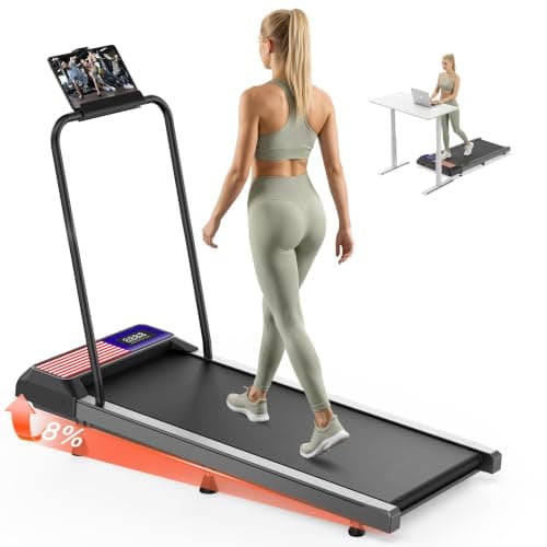Walking Treadmil with Incline - 2.5HP Portable Treadmill for Home Office, Compact Running Walking Machine with Remote Control, LED Display, Quiet Walking Machine, 265LB Capacity