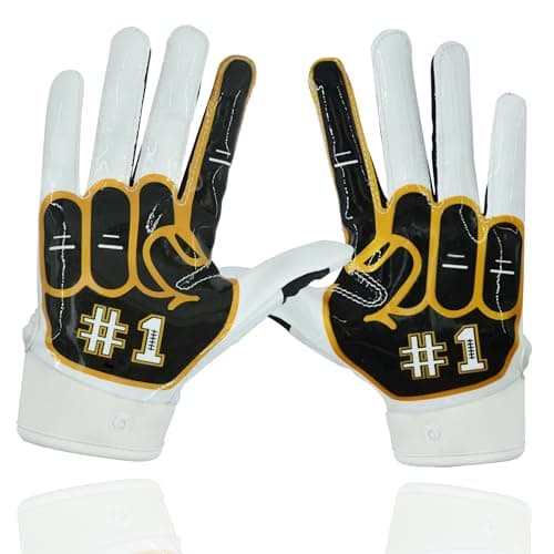 SPIR8UP Youth Football Gloves for Boys & Girls, Sticky Kids Receiver Gloves for Flag Football