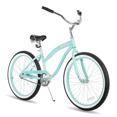 JOYSTAR 24 Inch Kids Cruiser Bike for Girls Ages 8-12 Years Old Single Speed Beach Cruiser Bikes with Coaster Brake Kids' Bicycle Mint Green