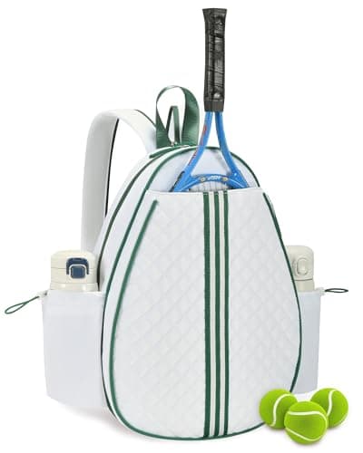 Sucipi Tennis Bag, Stylish Quilted Tennis Backpack, Water Resistant Tennis Racket Bags for Women, Suitable for Tennis, Pickleball and Badminton