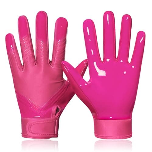 RIGWARL Football Gloves Adult Men, Youth Kids Football Gloves with Super Sticky Grip, Receiver Glove Best Gift for Adult Youth Kids Boys 8-12
