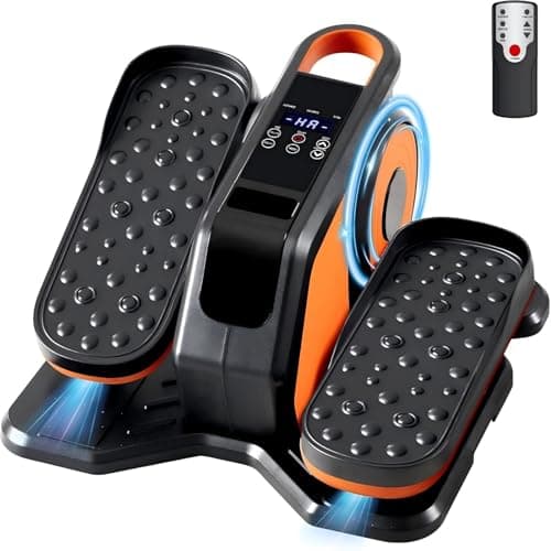 NEWBULIG Under Desk Elliptical Machine, Ellipse Leg Exerciser As Seen On TV with Remote Control, 12 Adjustable Speeds, Forward & Reverse, Mini Ellipse Leg Trainer for Home & Office