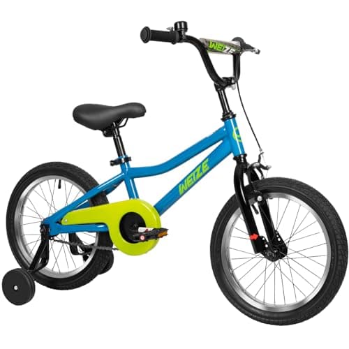 WEIZE Kids Bike, 16 Inch Children Bicycle for Boys & Girls Ages 4-7 Years Old, Rider Height 41-53 Inch, Adjustable Seat & Handlebars, Coaster Brake, Dark Blue