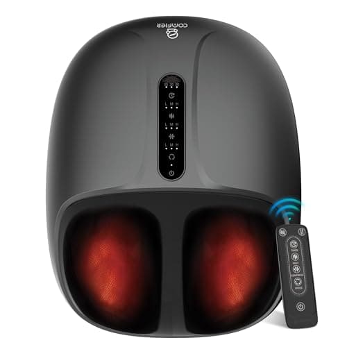 COMFIER Large Shiatsu Foot Massager with Heat,Size Up to 15",FSA Eligible Items & HSA Store,Electric Feet Massager for Plantar Fasciitis,Neuropathy,Foot Warmer,Father‘s Day Gift for Dad