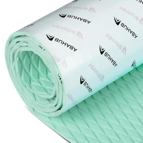 Abahub EVA Foam Boat Decking 96''x47'' Non-Slip Surfboard Traction Pad Grip Mat Self-Adhesive Trimmable Flooring Sheet for Boats SUP Board Kayak Surfing Mint Green