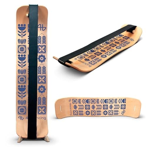 4Balancing Balance Trainer for Adults - Slackboard Standing Desk Balance Board and Home Workout Equipment, Balancing Trainer for Yoga, Strength, Coordination, Concentration - Blue