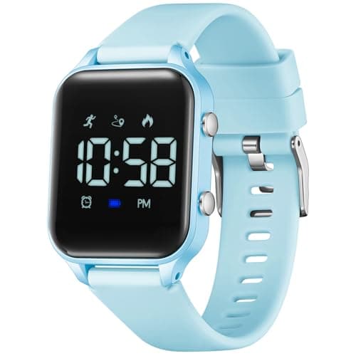 Timever Kids Digital Watches for Boys Girls, Sports Watch with Fitness Tracker, Pedometer, Alarm Clocks, Stopwatch, No App Needed Waterproof Kids Watch, Gift for Teens Student Girls Boys Ages 5-14