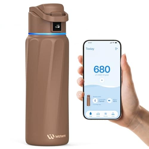 BOOST Smart Water Bottle with Reminder & Tracker, Double Wall Vacuum Insulated Bottles Stainless Steel, 32oz BPA-Free Wide Mouth for School, Gym, Office, Ideal for Mother's Day