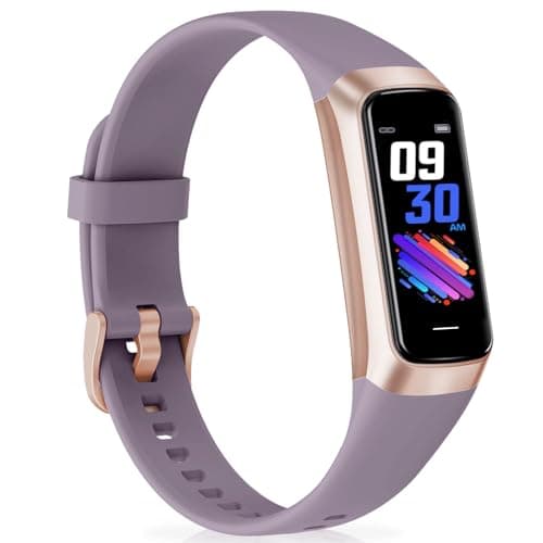 Moremore Fitness Tracker with Heart Rate, Step Counter, Sleep Tracker, Calorie Tracking, Activity Tracker with 1.1" AMOLED Touch Color Screen, Waterproof Step Tracker for Android iPhones Women Men