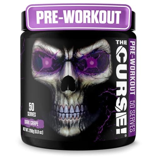 JNX SPORTS The Curse! Dark Grape Pre Workout Powder with Creatine – Extreme Energy Preworkout for Men & Women – 50 Servings – L Citrulline, Beta Alanine & Caffeine for Pump, Strength & Focus