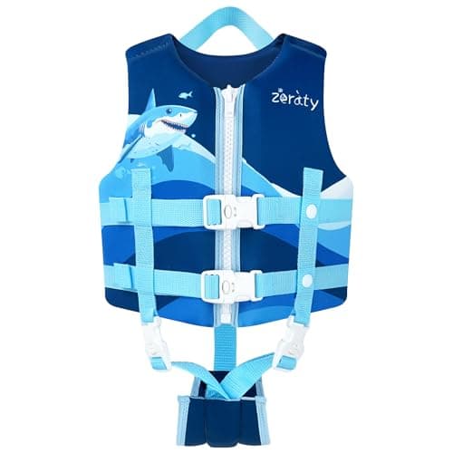 Zeraty Toddler Swim Vest Neoprene Kids Float Jacket Swimming Aid for Children Girls and Boys 36-40-50-60-70-88Lbs with Dual Adjustable Safety Straps