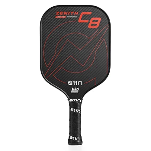 A11N Zenith C8 Pickleball Paddle 16mm | T700 Carbon Fiber with Foam Injected Walls | Enlarged Sweet Spot | Wide Body Shape | Red