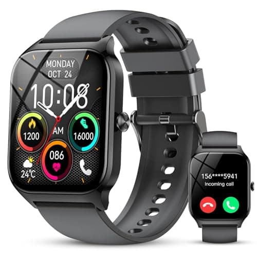 Smart Watch for Men Women,1.85" HD Fitness Tracker with Bluetooth Calls/ AI Voice Control, 120+Sports Modes, 24/7 Heart Rate/Sleep Monitor, Pedometer, Calories, Waterproof Smartwatch for Android iOS