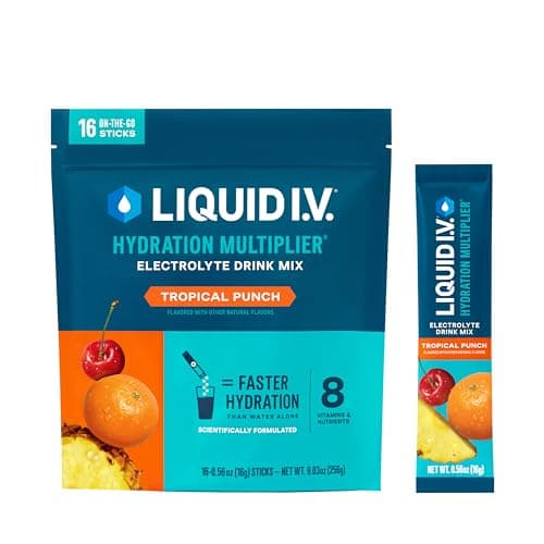 Liquid I.V.® Hydration Multiplier - Tropical Punch | Electrolyte Powder Drink Mix | 1 Pack (16 Servings)