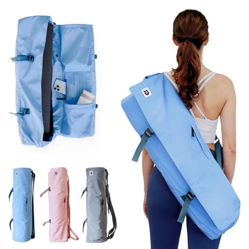 Tumaz Yoga Mat Bag | Padded Adjustable Shoulder Strap | Fits Up to 26" Mats | Multi-Pocket Storage for Essentials | Heavy-Duty G-Hook Closure | Lightweight & Durable for Yoga, Pilates & Fitness