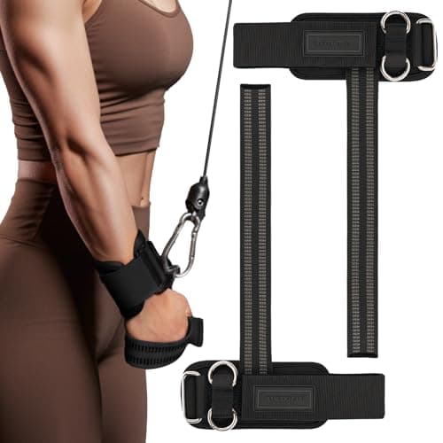M MANUEKLEAR Wrist Straps for Weightlifting, Gym Lifting Straps with D Rings for Cable Machine,Weight Lifting Wrist Wraps for Men Women Black S (5.1-6.3inch)