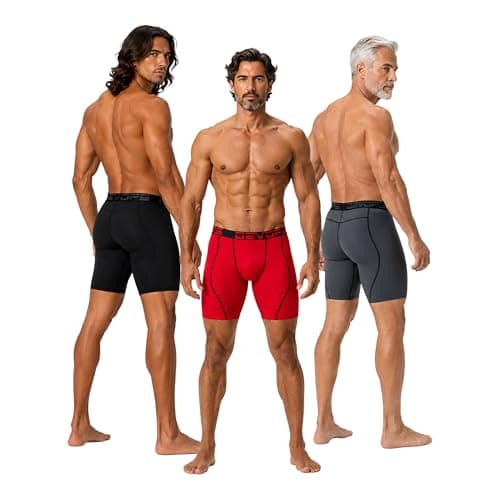 DEVOPS 3 Pack Men's Compression Shorts
