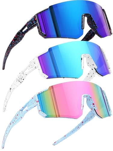 SEKKAF Youth Baseball Sunglasses Kids Sports Sunglasses for Boys Girls Softball Cycling Glasses UV400 Protection