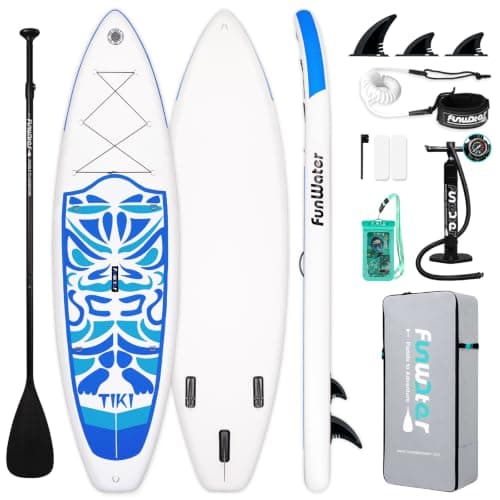 FunWater Inflatable Stand Up Paddle Board with Beginners SUP Accessories