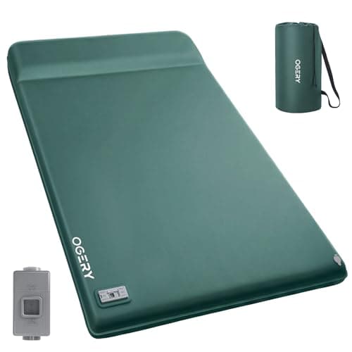 OGERY Self Inflating Sleeping Pad with Electric Pump, 3.15" Memory Foam Camping Pad, R-Value 9.5, Built-in Pillow, 4 Season Mat for Tent, Car Camping & RV