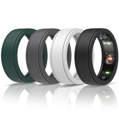 SZJCLTD 4 Pack Protector, Anti-Scratch Silicone Cover for Oura Ring Gen 3 Smart Ring, Working Out Gym