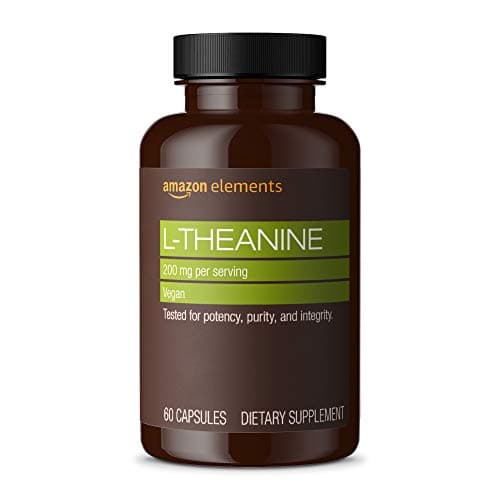 Amazon Elements - L-Theanine, 200mg, 60 Capsules, Vegan and gluten free, 2 month supply (Packaging may vary)