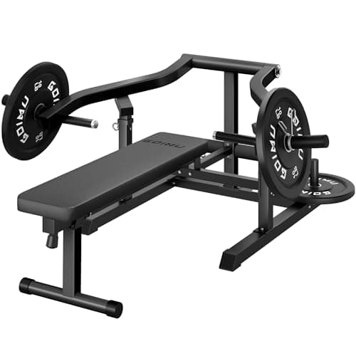 Chest Press Machine, GOIMU Z1-PRO Weight Bench Press Machine with Independent Arms, Adjustable Flat Incline Bench Press for Chest, AB Workout Home Gym Equipment (Black Bench Only)