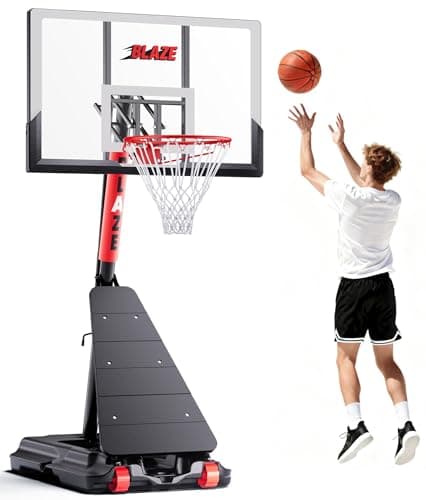 Portable Basketball Hoop Height Adjustable 4.0-10ft: Outdoor Basketball Goal System for Kids Youth Teens in Backyard/Driveway/Indoor