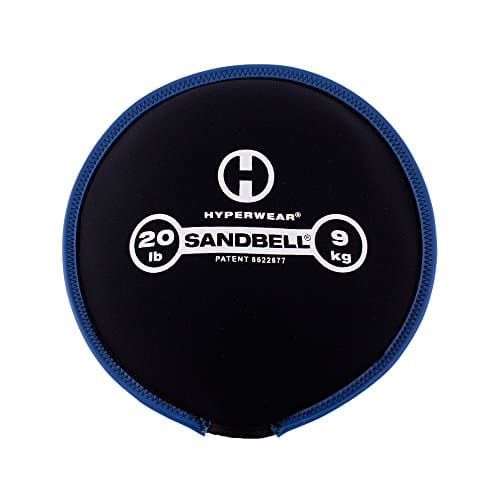 Hyperwear SandBell Sandbag for Working Out - Pre-Filled with Clean USA Sand, Soft Neoprene Sand Weight & Kettlebell Alternative for Strength Training, Yoga, HIIT & Slams - No-Leak, Floor-Safe - 20 lb