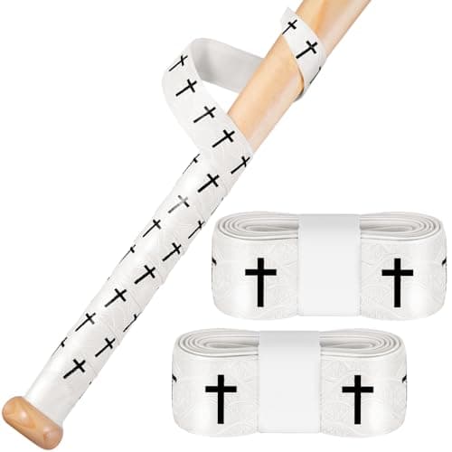 Strdfeve 4 Pcs Cross Baseball Bat Grip Tapes,1.5mm Non-Slip Softball Bat Wrap Tape,Full Adhesive and Precut Batting Tape for Baseball Softball Cricket Sports Bat Grip Replacement
