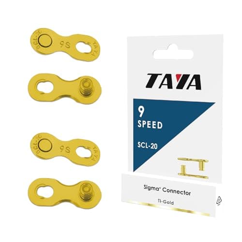 TAYA 9 Speed Bicycle Chain Connector Links, SCL-20, 2 Sets Pack (Titanium Gold)