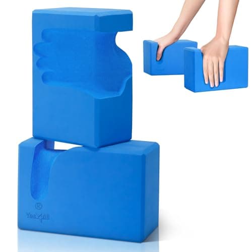 Yes4All Yoga Blocks 2 Pack Push Up Blocks Accessories, Comfort Wrist Support Equipment for Women Men Beginners, EVA Foam Brick for Grip Strength Balance Fitness and Exercise