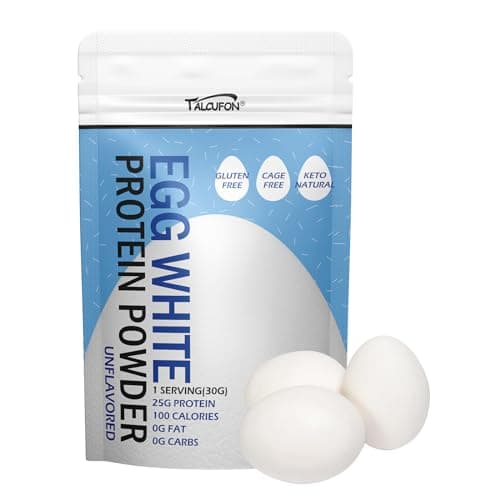 Talcufon Egg White Protein Powder 8 Oz Pasteurized No Additives, High Protein, Gluten-Free Ideal for Baking and Cooking, Unflavored 227G