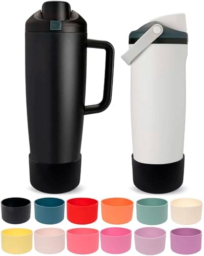 Kaitiaki Silicone Boot for Owala 30oz & 40oz FreeSip Sway Bottles & Tumblers - Non-Slip, Scratch-Resistant, Stability Enhancer, Available in 12 Colors (Midnight Black)