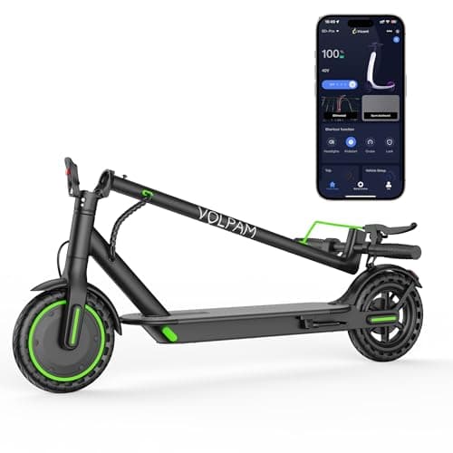 VOLPAM Electric Scooter, 350W/500W/800W/1000W/250W Powerful Motor & 19/22/ 9 MPH Top Speed, 16-28-10 Miles Long Range, Folding E Scooter Choice