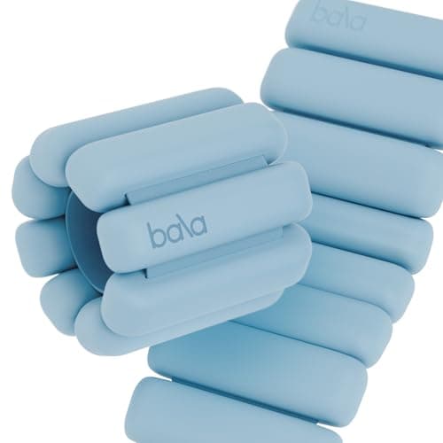 Bala Bangles Wrist & Ankle Weights for Women & Men - 3 lb Adjustable Weighted Bands - Soft Silicone Arm & Leg Weights for Pilates, Yoga, Walking, Barre, Home Workout & Strength Training Exercise