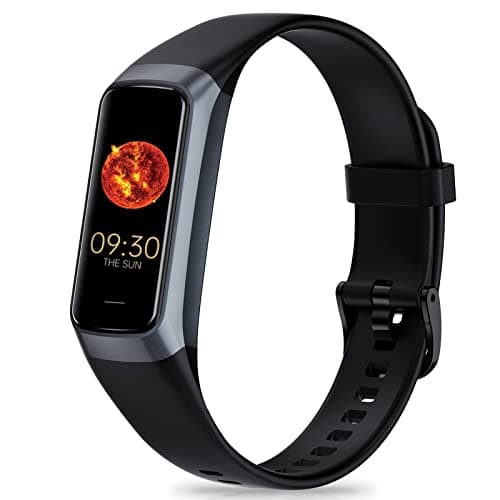 Zeacool Fitness Tracker with 24/7 Heart Rate, Blood Oxygen Blood Pressure Sleep Monitor, Activity Trackers 5 ATM Waterproof,Step Calorie Counter Pedometer Health Smart Watch for Women Men (Black)