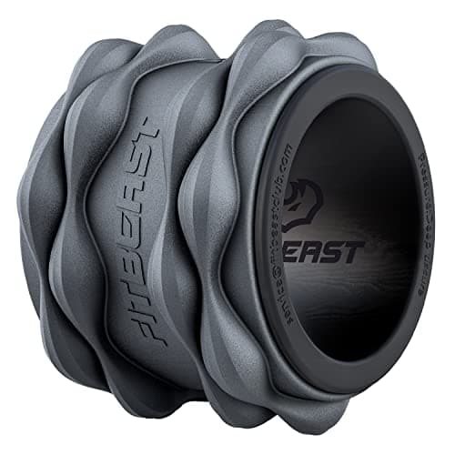 FitBeast Back Stretcher, Cracker & Roller - Pain Relief Product, Yoga Wheel, Foam Roller for Stretching & Cracking Device, Popper (6'', Black)