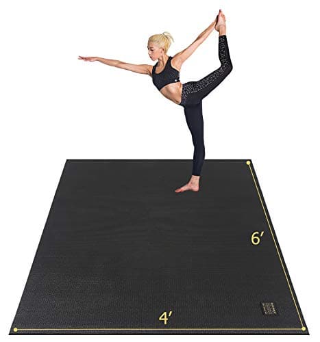 GXMMAT Large Yoga Mat 6'x4'/6'x6'/7'x5'(7mm/9mm), Extra Thick Workout Mats for Home Gym Flooring,Ultra Comfortable Non-Slip Quick Resilient Barefoot Wide Exercise Mat for Pilates,Stretching,Meditation