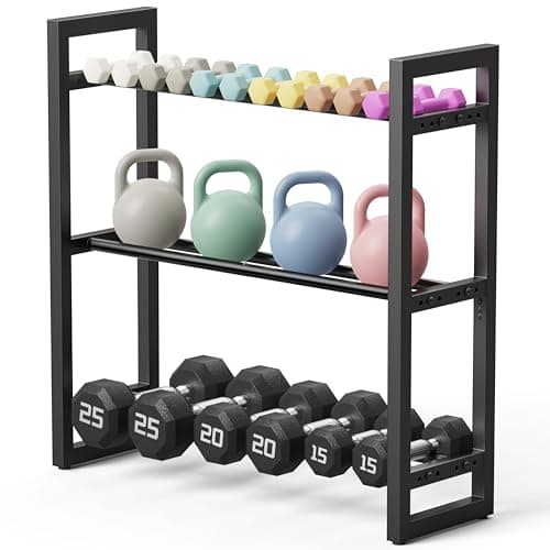 3 Tier Dumbbell Rack, Weight Rack for Home Gym, 390 lb Capacity