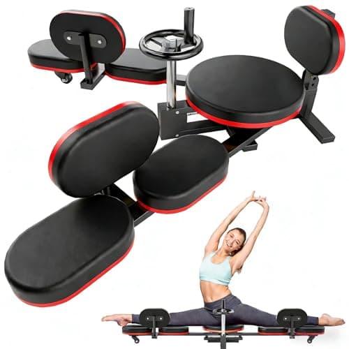 TDH Leg Stretcher, 300LBS Stretcher Machine,210° Adjustable Split Machine for Ballet, Dance,Yoga, Flexibility Stretching Equipment to Relieving Leg Muscl,Exercise for Everyone(Black-Red)