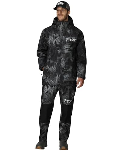 FROGG TOGGS Men's FTX Armor Premium Waterproof Rain, Fishing/Anglers Jacket, Kryptek Typhon, XX-Large