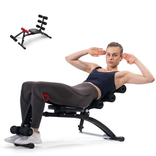 MERACH Ab Machine, Multi-Functional Adjustable Ab Trainer, Ab Workout Bench for Home Gym, Sit Up Machine for Abdominal, Exercise Chair for Full Body Workout
