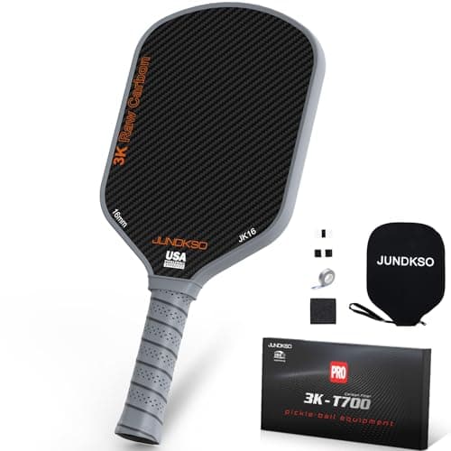 Professional Pickleball Paddles- T700 Carbon Fiber Pickle Racket- 3K Raw Carbon Frosted Surface for Enhanced Spin and Friction - USAPA Approved Offensive Long Paddle for Intermediate Advanced Players