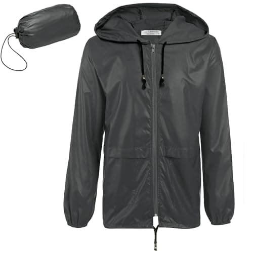 COOFANDY Rain Gear for Men Waterproof Lightweight Packable Rain Jackets