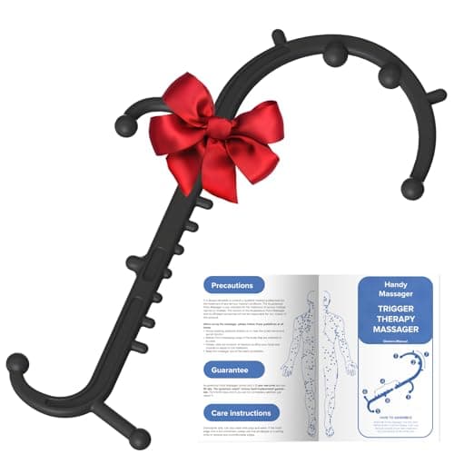 Ranarose Deep Tissue Back & Neck Massager - Back Massager Stick for Pain Relief, Muscle Knot Remover, Trigger Point Massage Tool for Full Body, Shoulders, Legs - Pressure Point Massage Tool (Black)