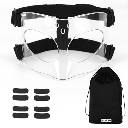 HIAARO QK02C Nose Guard for Broken Nose, Basketball Face Mask, Sports Face Mask for Men and Women, Adjustable for Adults and Teenagers