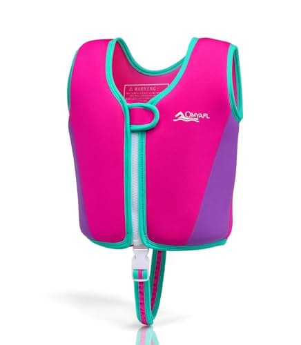 OMYAFL Toddler Swim Vest Kids Floaties Boys Girls Swim Float Jacket Buoyancy Swimwear (Pink, Small(1-2yrs/22-33lbs))