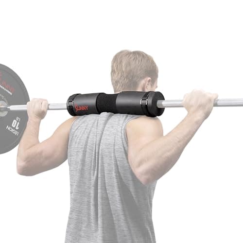 Sunny Health & Fitness Foam Barbell Pad, Heavy-Duty, High-Density Cushion for Squats, Lunges & Hip Thrusts – No. 110